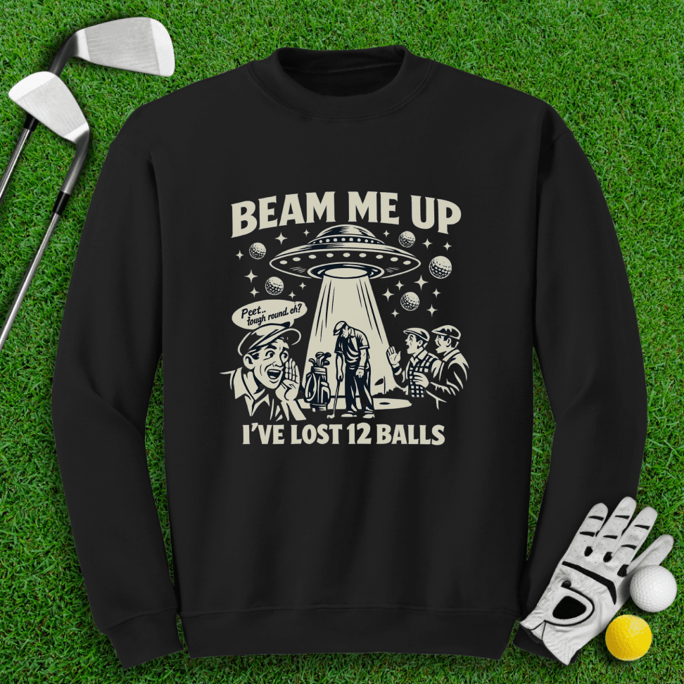 Beam Me Up UFO Golf Crewneck - TeeHee Golf Gear