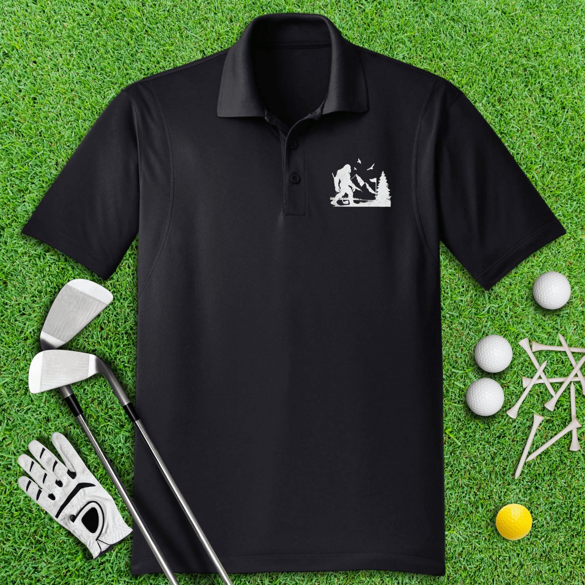 Bigfoot Wander Golf Polo Shirt - TeeHee Golf Gear