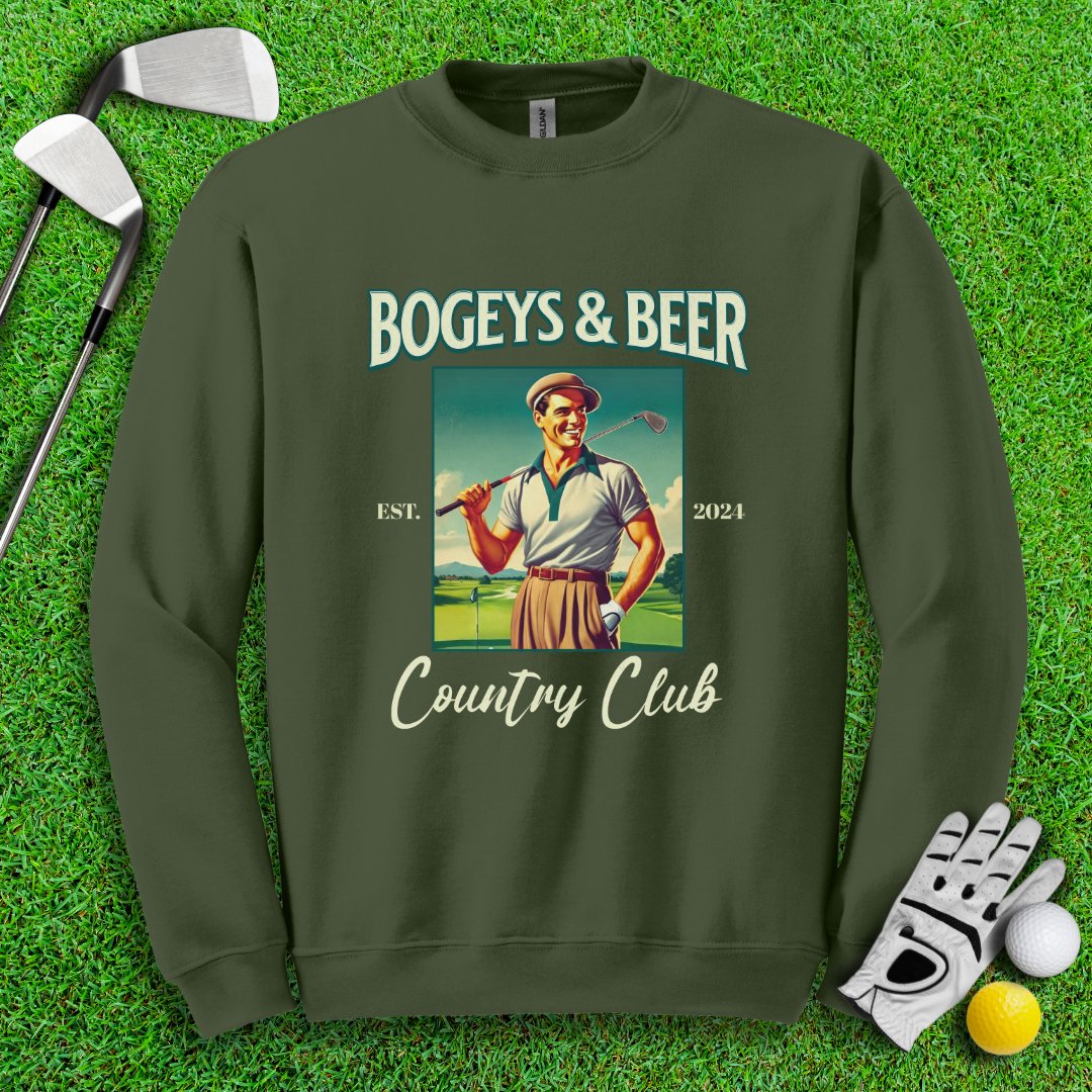 Bogeys & Beer Country Club Crewneck - TeeHee Golf Gear