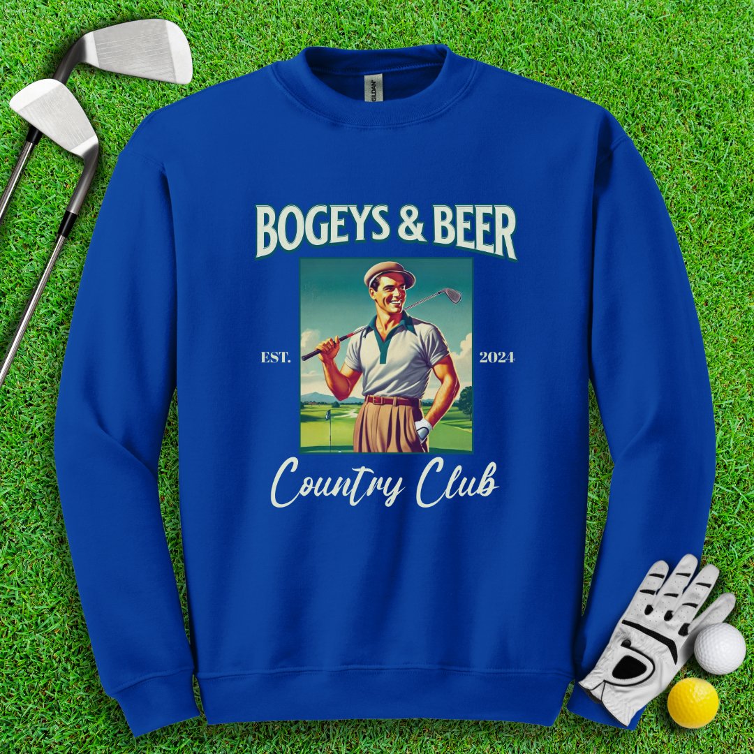 Bogeys & Beer Country Club Crewneck - TeeHee Golf Gear