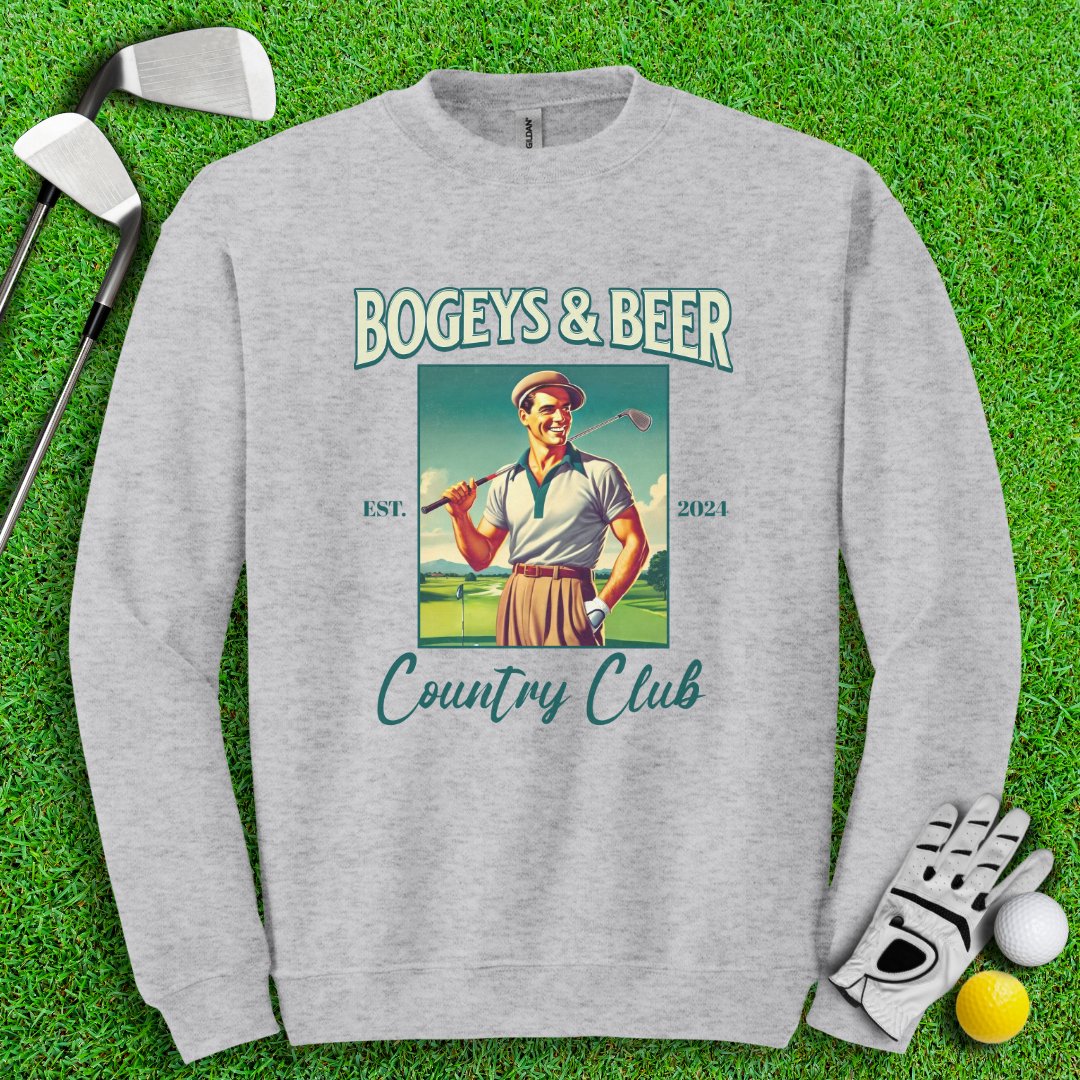 Bogeys & Beer Country Club Crewneck - TeeHee Golf Gear