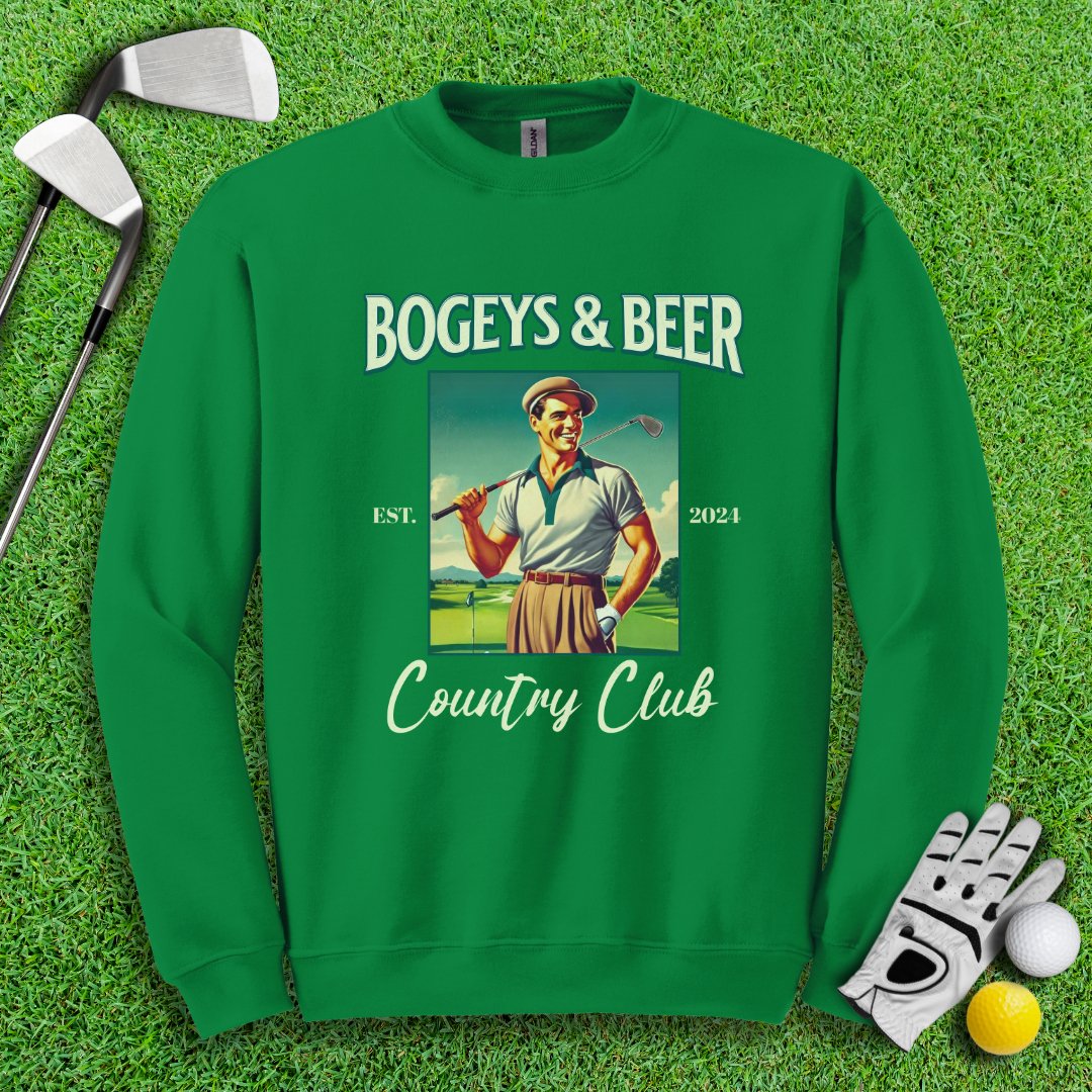Bogeys & Beer Country Club Crewneck - TeeHee Golf Gear