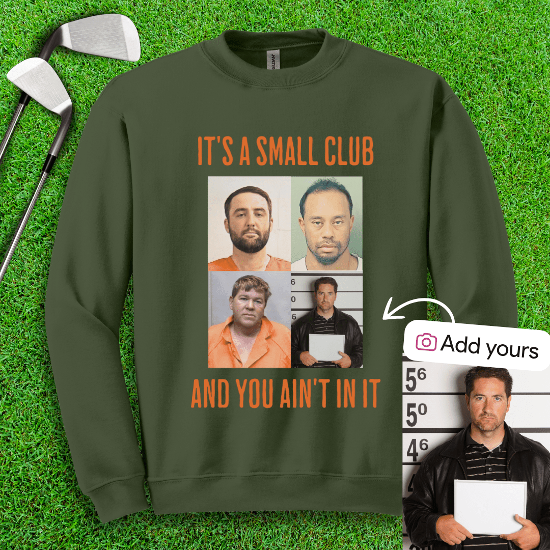 Custom Mugshot Small Club Crewneck - TeeHee Golf Gear