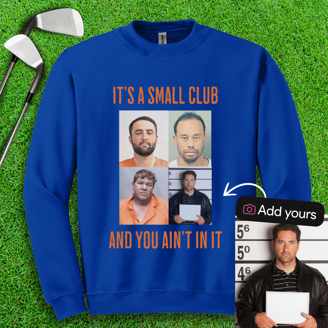 Custom Mugshot Small Club Crewneck - TeeHee Golf Gear