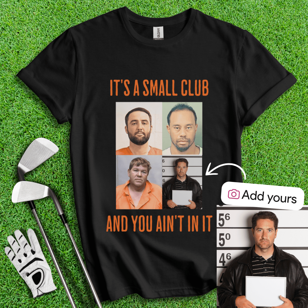 Custom Mugshot Small Club T-shirt - TeeHee Golf Gear