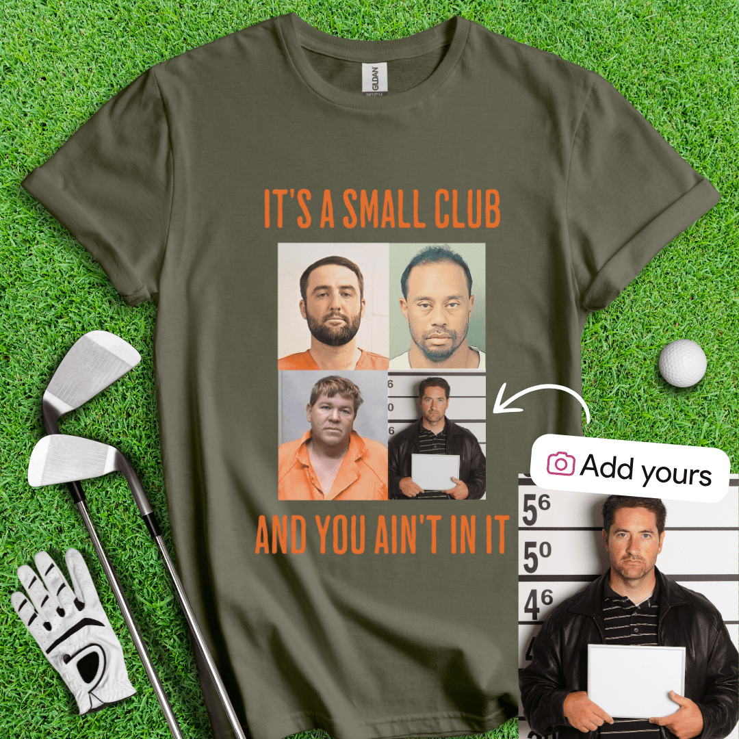 Custom Mugshot Small Club T-shirt - TeeHee Golf Gear