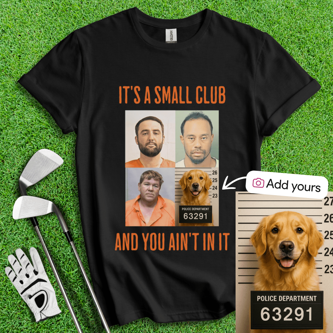 Custom Mugshot T-shirt - TeeHee Golf Gear