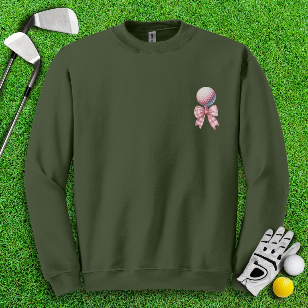 Cute Coquette Golf Ball Crewneck - TeeHee Golf Gear