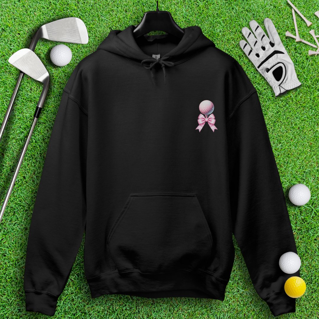 Cute Coquette Golf Ball Hoodie - TeeHee Golf Gear