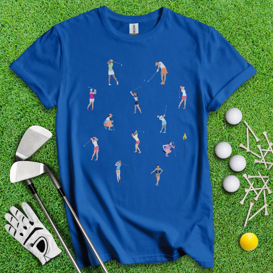 Cute Golf Print T-Shirt - TeeHee Golf Gear