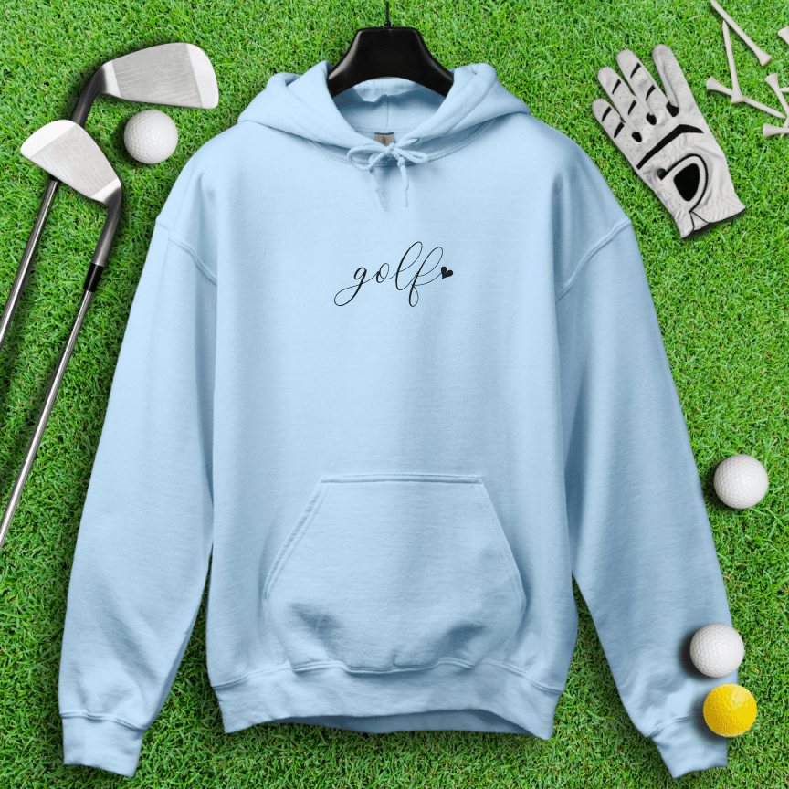 Cute Simple Golf Heart Hoodie - TeeHee Golf Gear