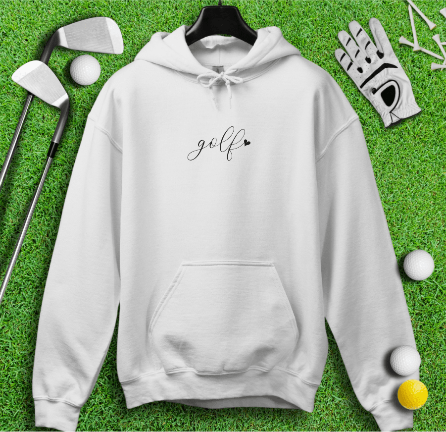 Cute Simple Golf Heart Hoodie - TeeHee Golf Gear