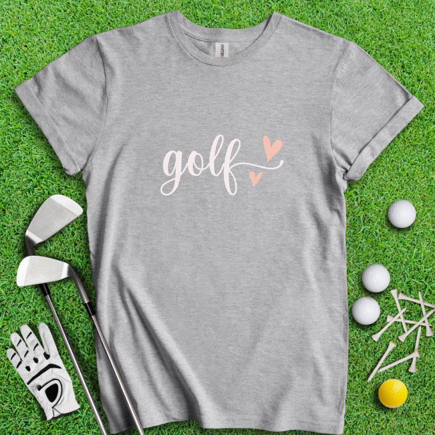 Cute Simple Golf Heart T-shirt - TeeHee Golf Gear