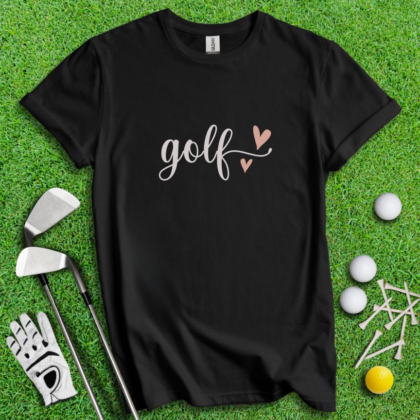 Cute Simple Golf Heart T-shirt - TeeHee Golf Gear