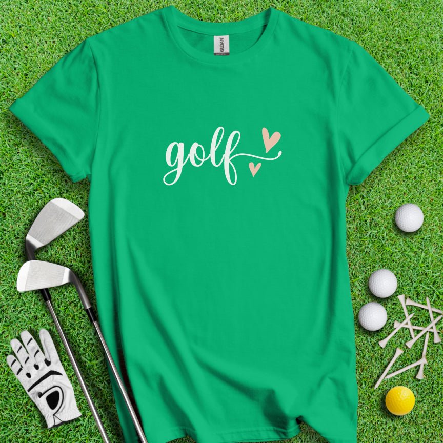 Cute Simple Golf Heart T-shirt - TeeHee Golf Gear