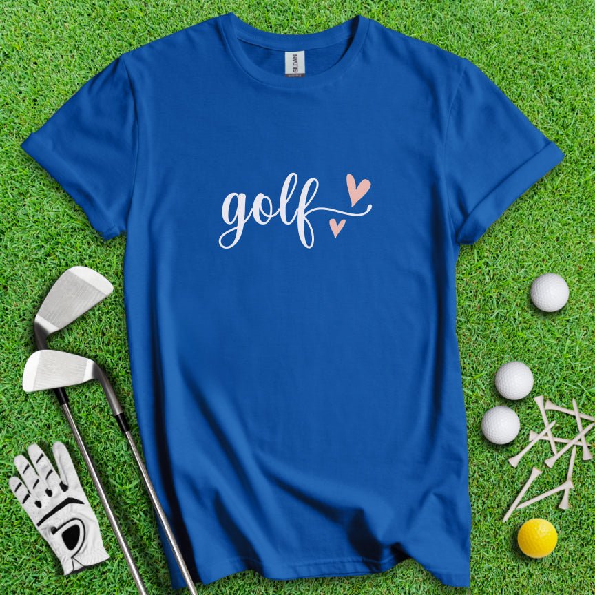 Cute Simple Golf Heart T-shirt - TeeHee Golf Gear