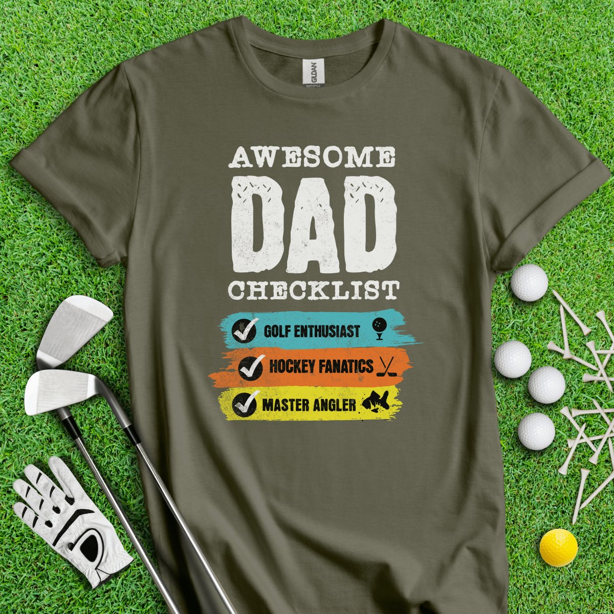 Dad - Golf, Hockey, Fishing T - Shirt - TeeHee Golf Gear