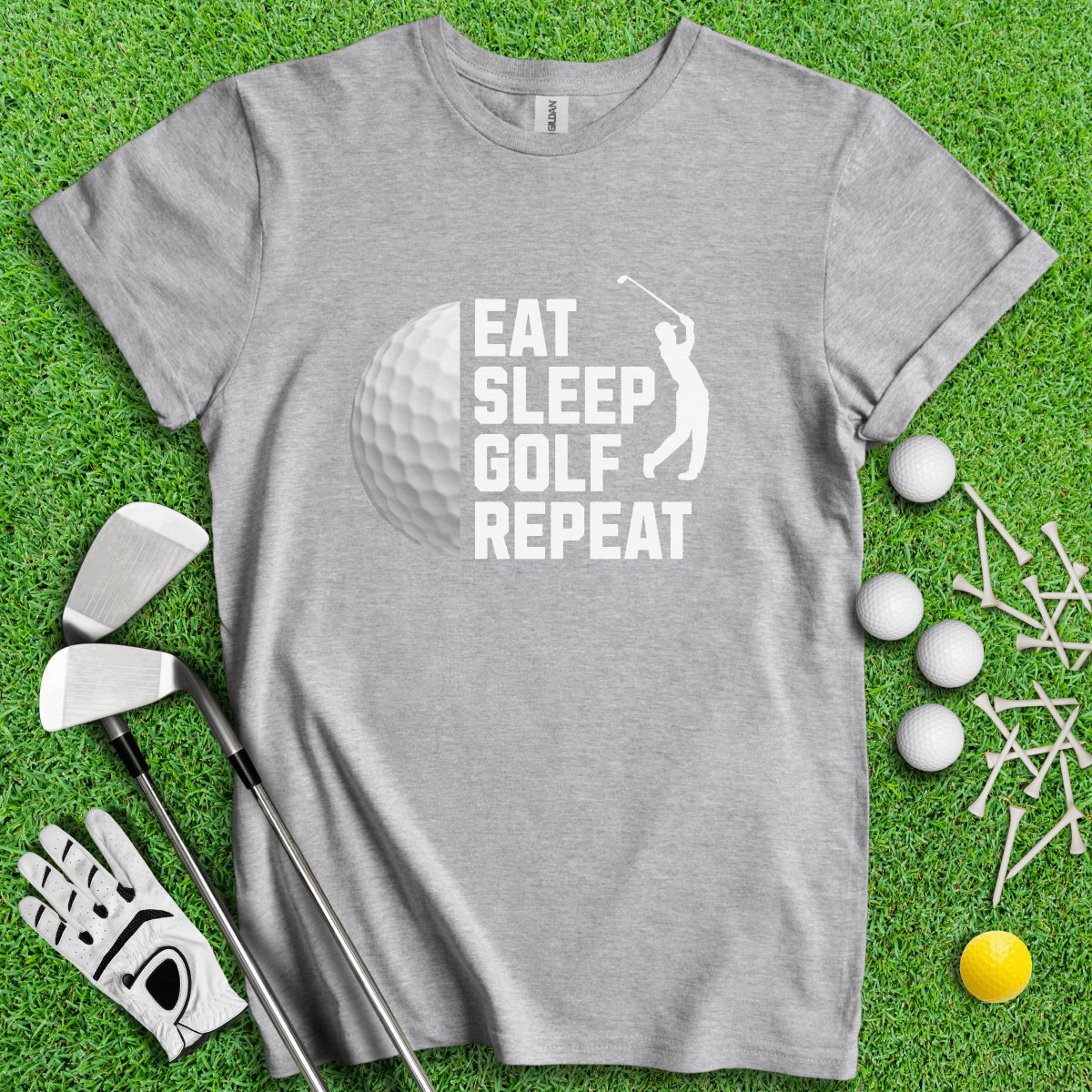 Eat Sleep Golf Repeat T - Shirt - TeeHee Golf Gear