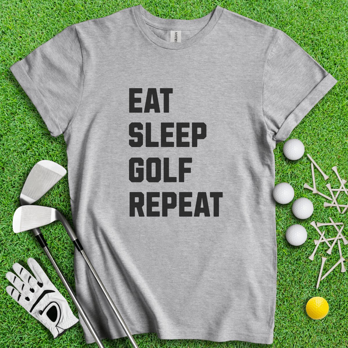 Eat Sleep Golf Repeat T - Shirt - TeeHee Golf Gear