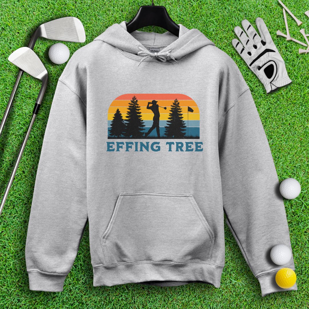 Effing Tree Retro Sunset Hoodie - TeeHee Golf Gear
