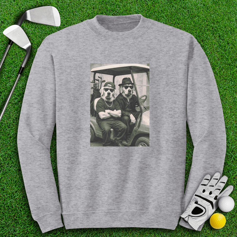 Golden Retriever Gangster Golfer Crewneck - TeeHee Golf Gear