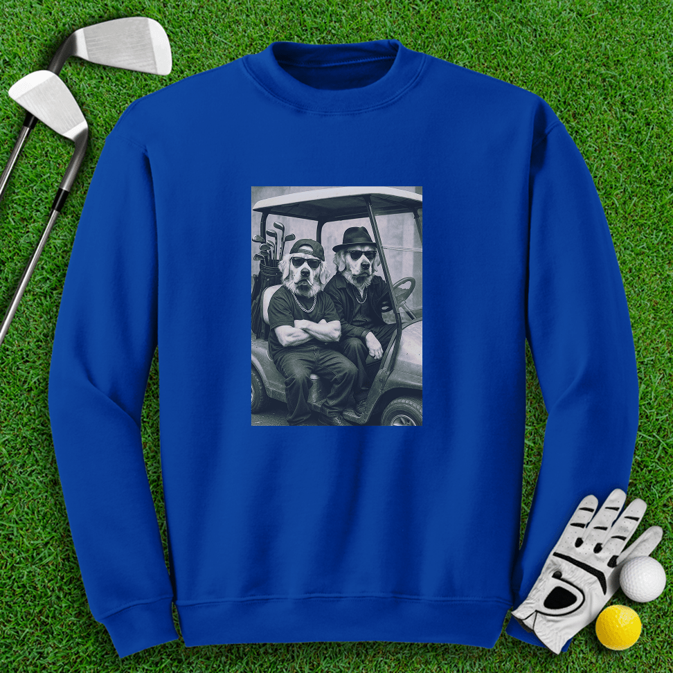 Golden Retriever Gangster Golfer Crewneck - TeeHee Golf Gear