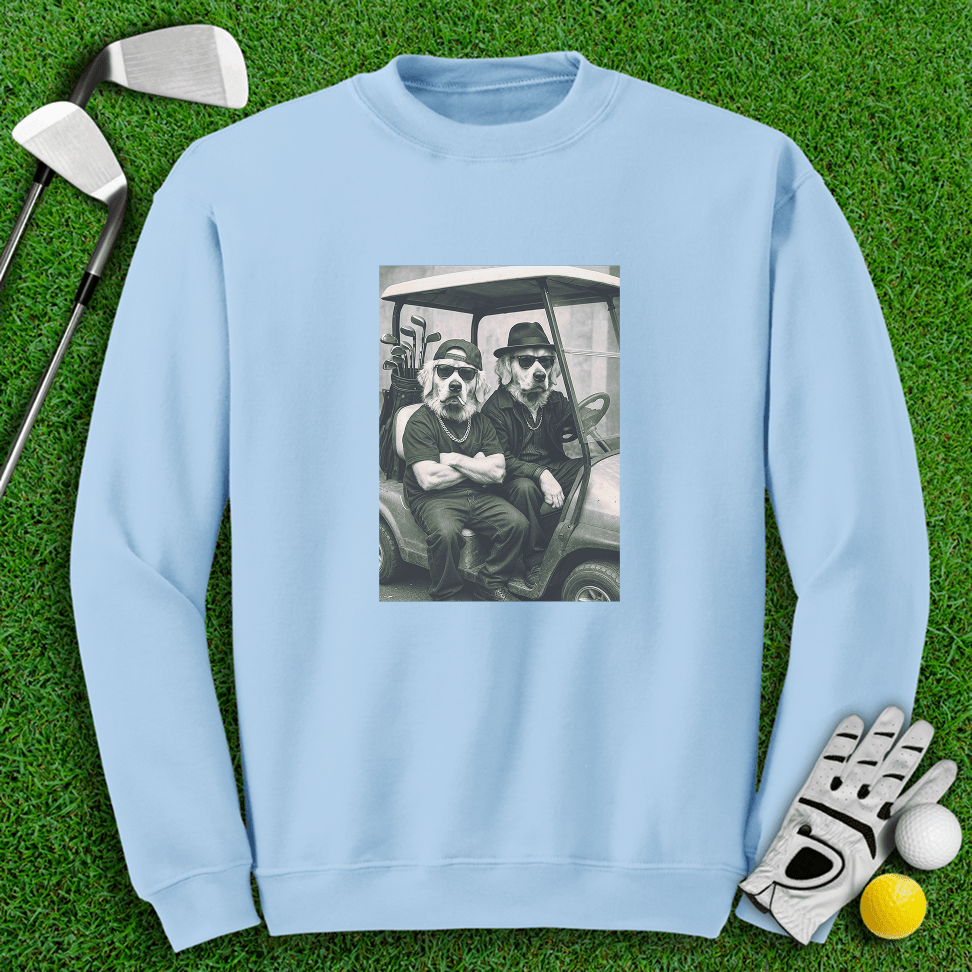 Golden Retriever Gangster Golfer Crewneck - TeeHee Golf Gear