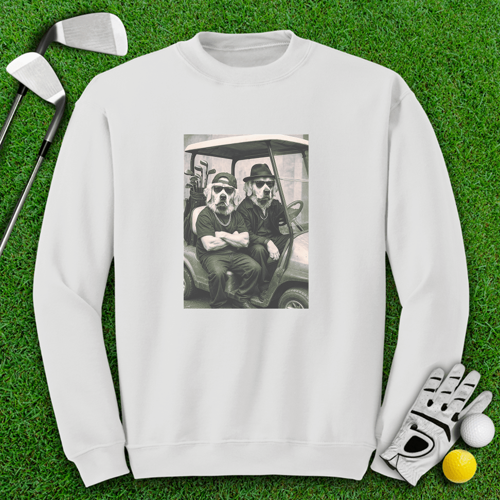 Golden Retriever Gangster Golfer Crewneck - TeeHee Golf Gear