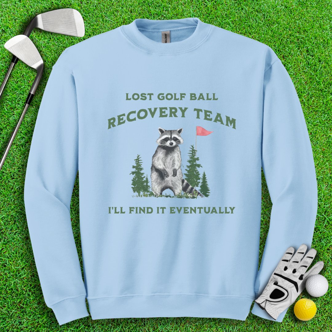Golf Ball Recovery Team Raccoon Crewneck - TeeHee Golf Gear