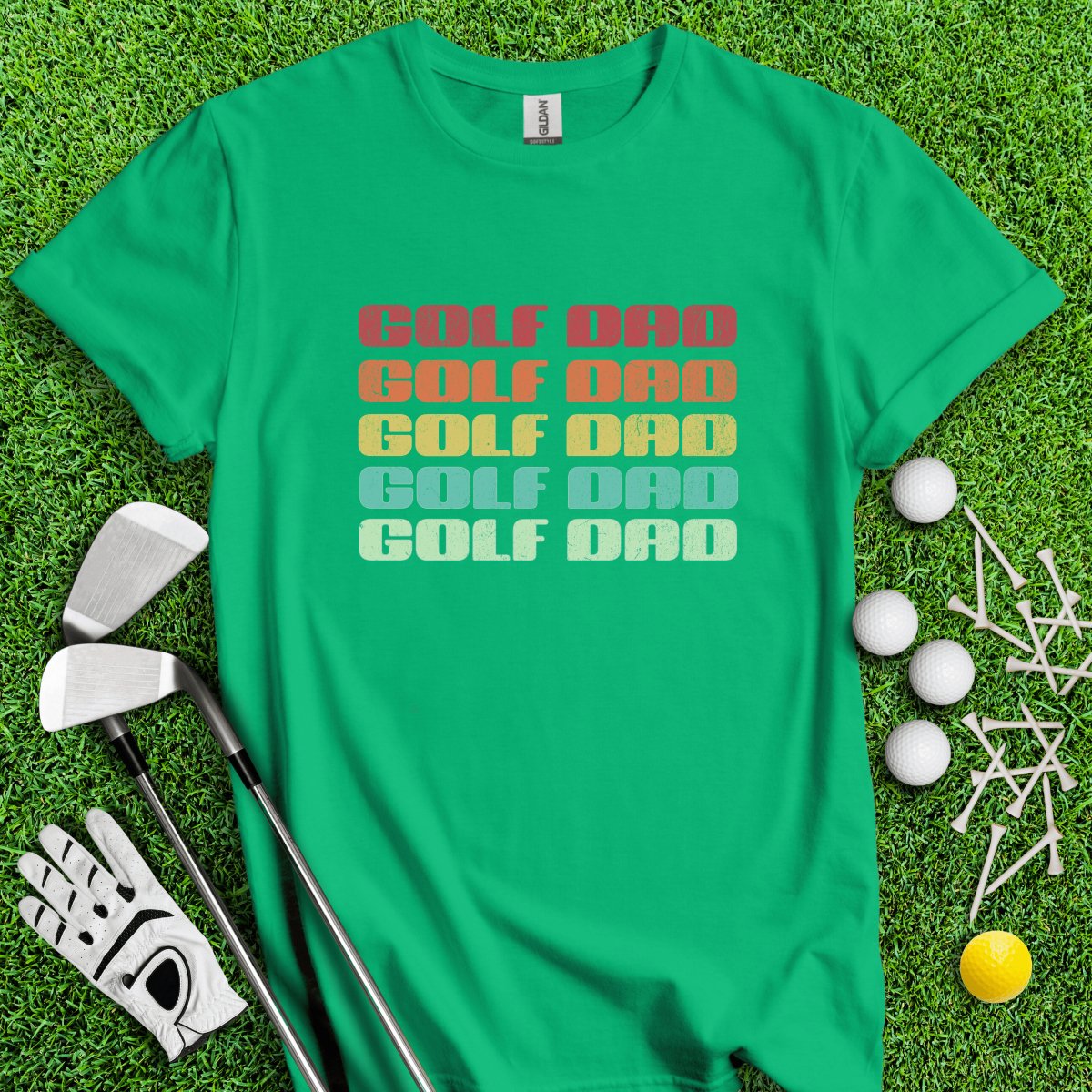 Golf Dad Retro Font T - Shirt - TeeHee Golf Gear