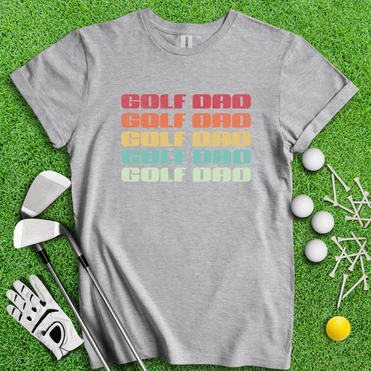 Golf Dad Retro Font T - Shirt - TeeHee Golf Gear