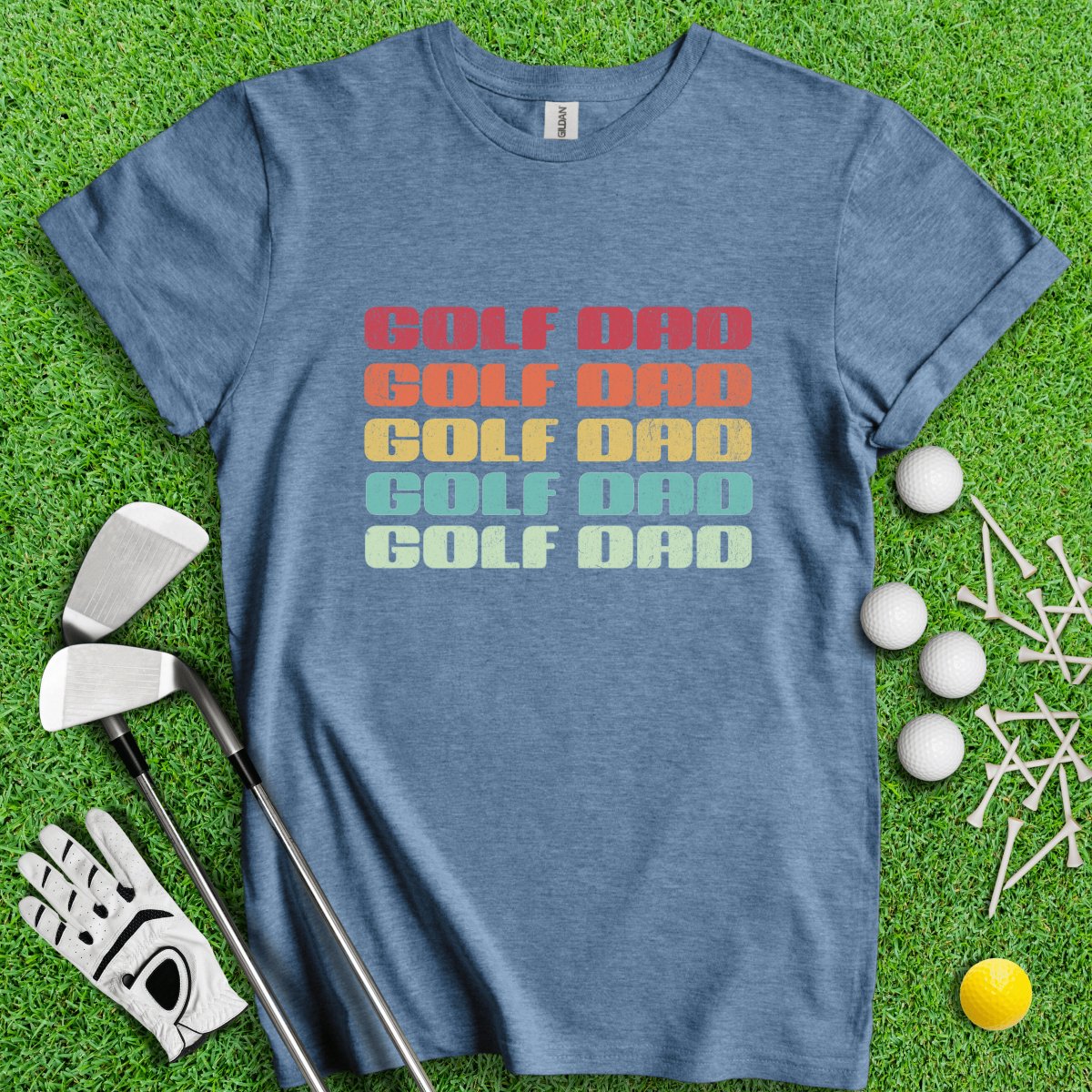 Golf Dad Retro Font T - Shirt - TeeHee Golf Gear