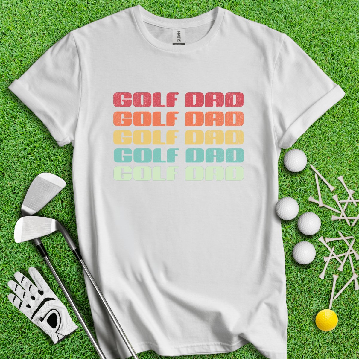 Golf Dad Retro Font T - Shirt - TeeHee Golf Gear