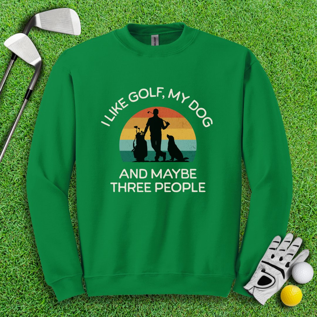 Golf, Dog, and Maybe 3 People Crewneck - TeeHee Golf Gear