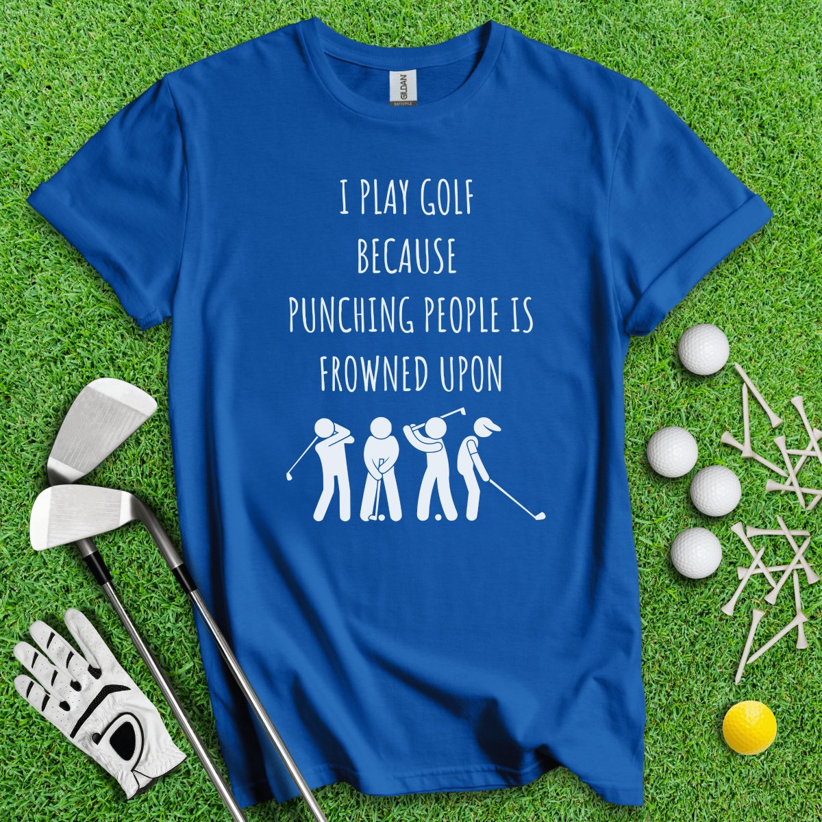 Golf Over Punching People T - Shirt - TeeHee Golf Gear