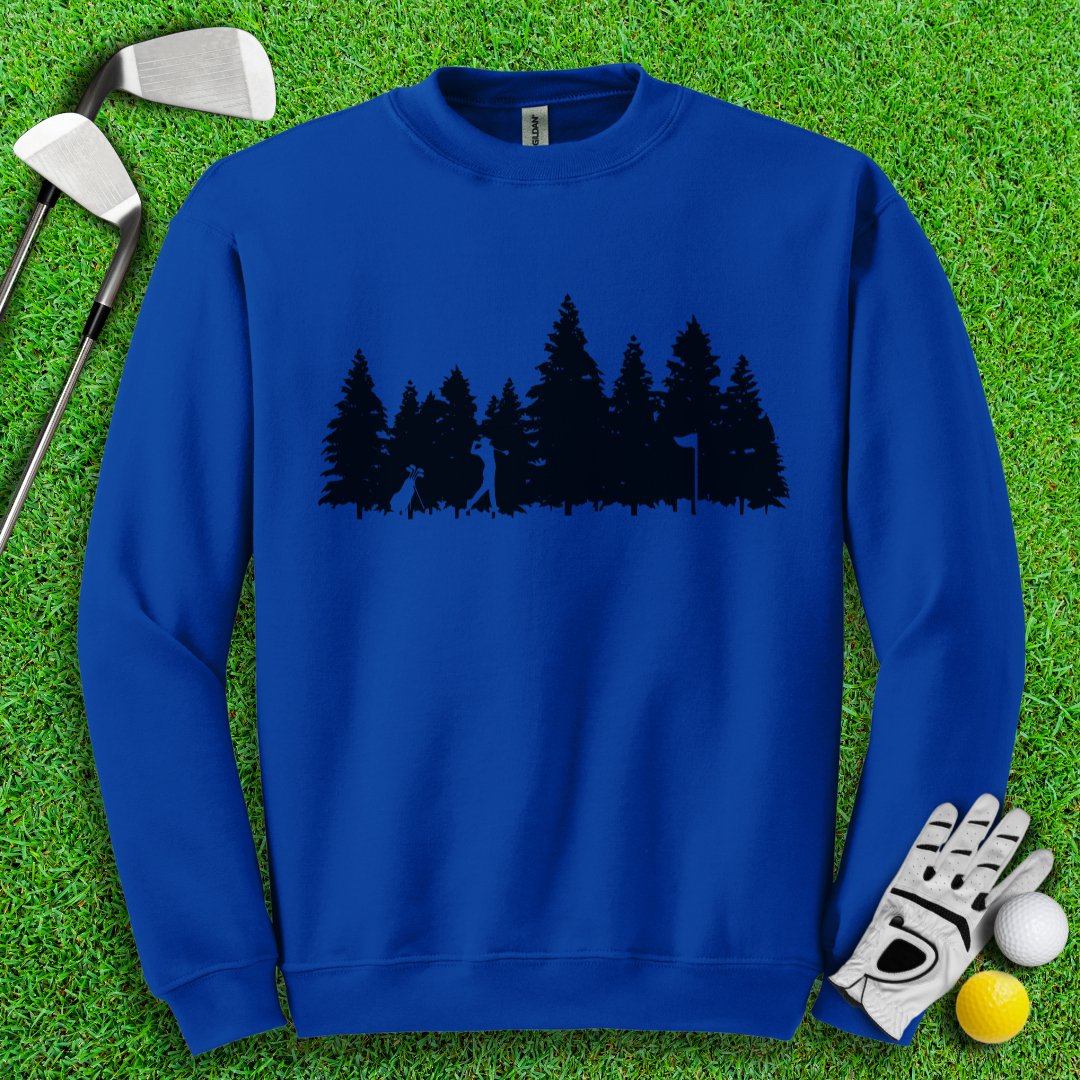 Golfing in the Woods Crewneck - TeeHee Golf Gear