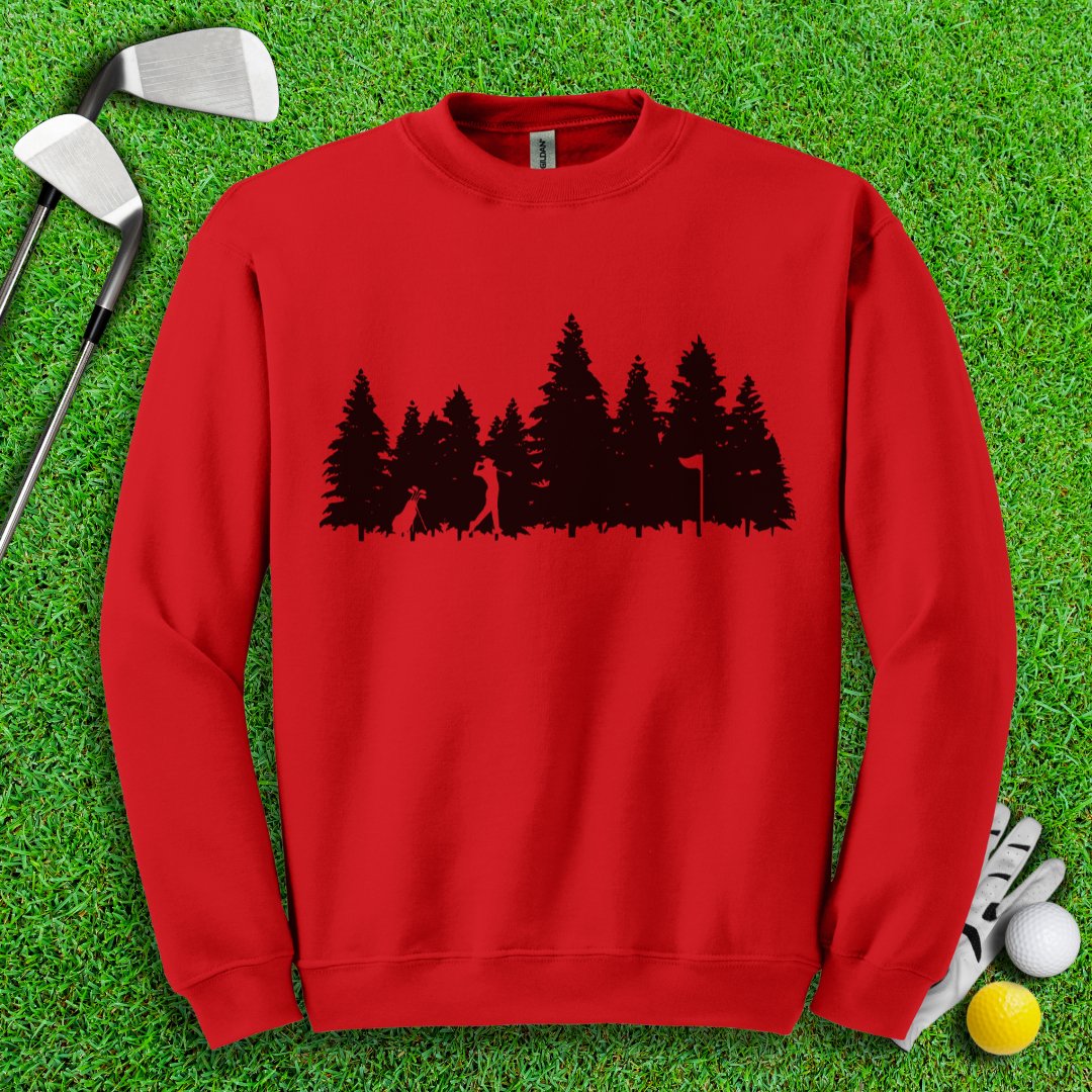 Golfing in the Woods Crewneck - TeeHee Golf Gear