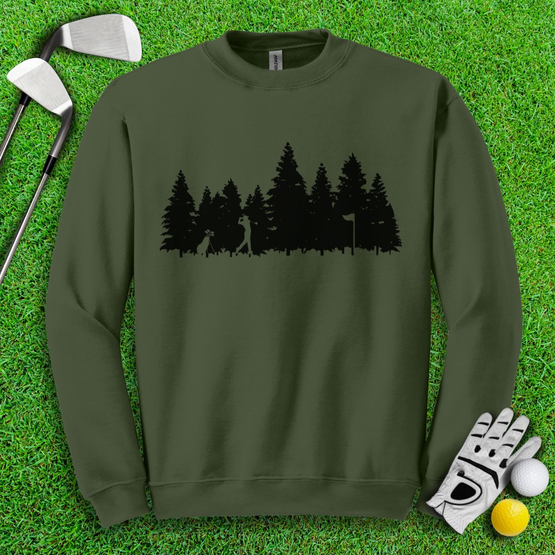 Golfing in the Woods Crewneck - TeeHee Golf Gear