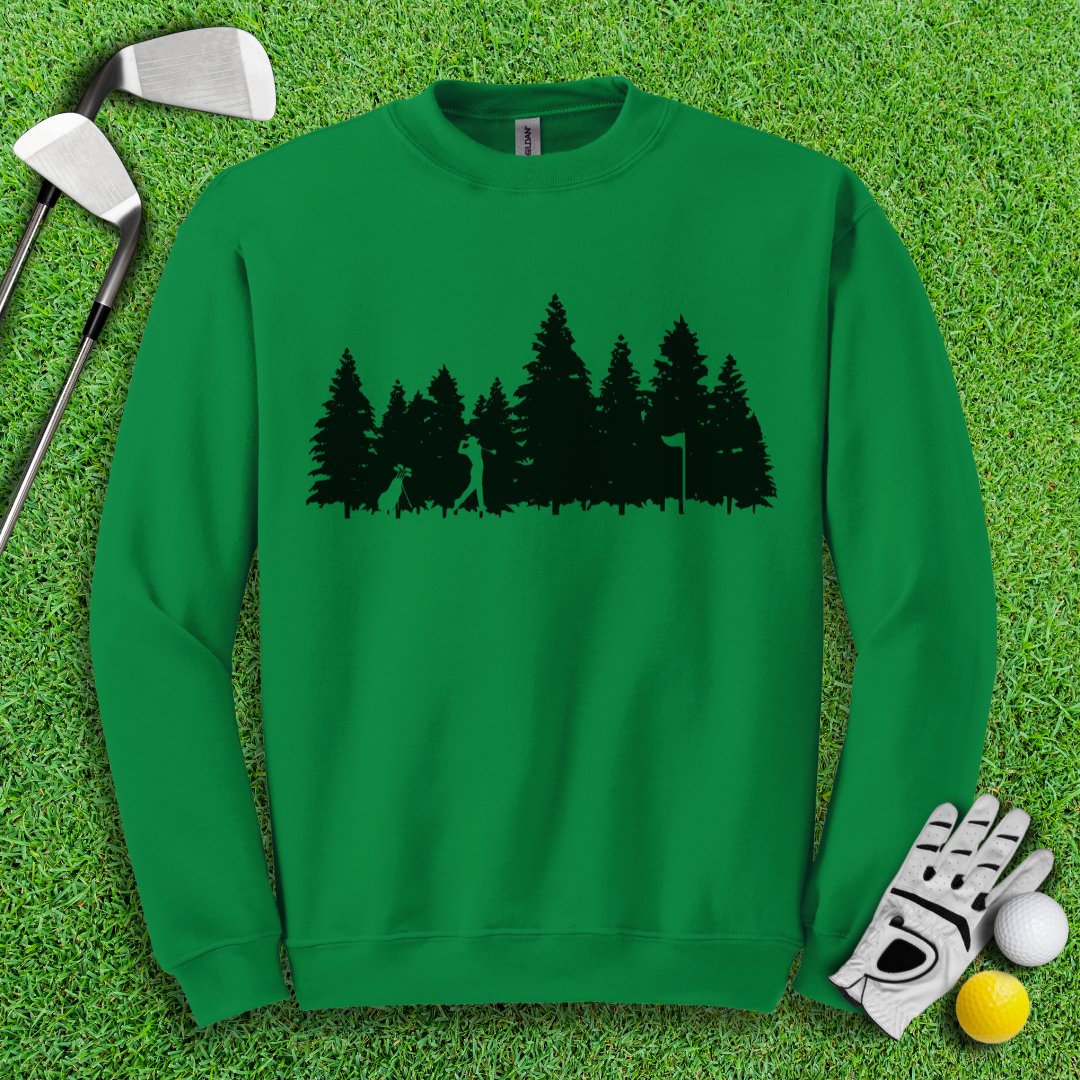 Golfing in the Woods Crewneck - TeeHee Golf Gear