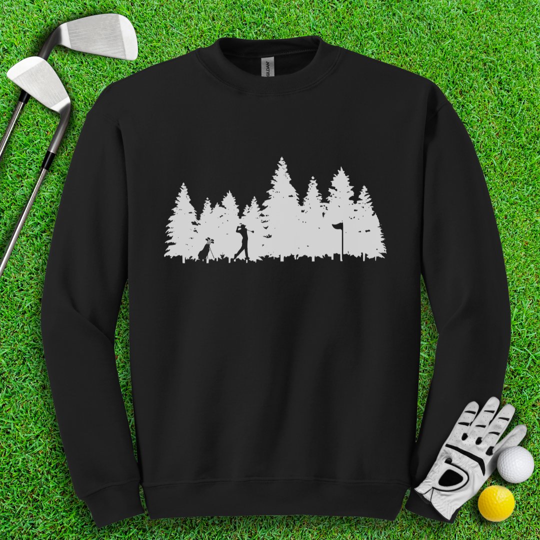 Golfing in the Woods Crewneck - TeeHee Golf Gear