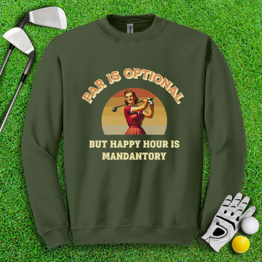 Happy Hour is Mandatory Crewneck - TeeHee Golf Gear