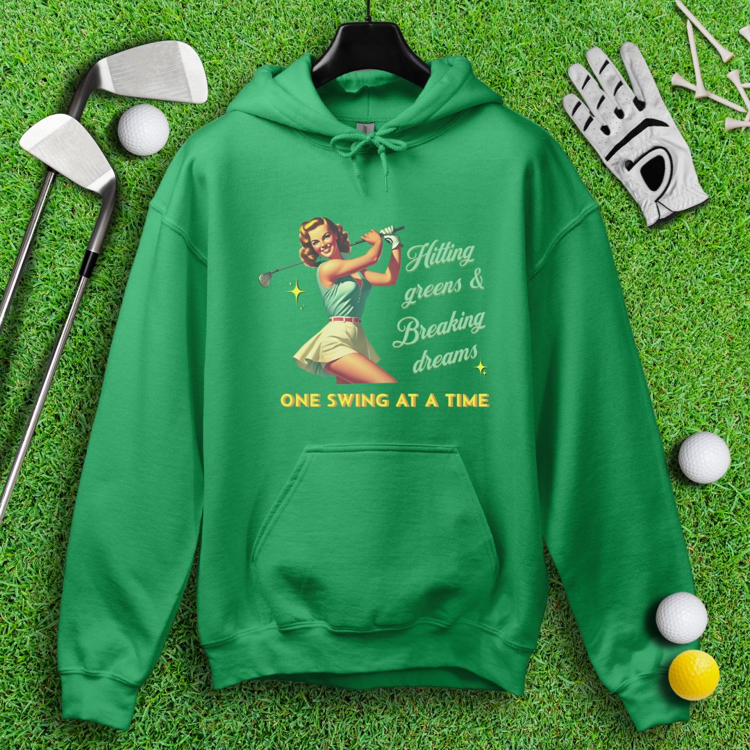 Hit Green & Break Dreams Hoodie - TeeHee Golf Gear