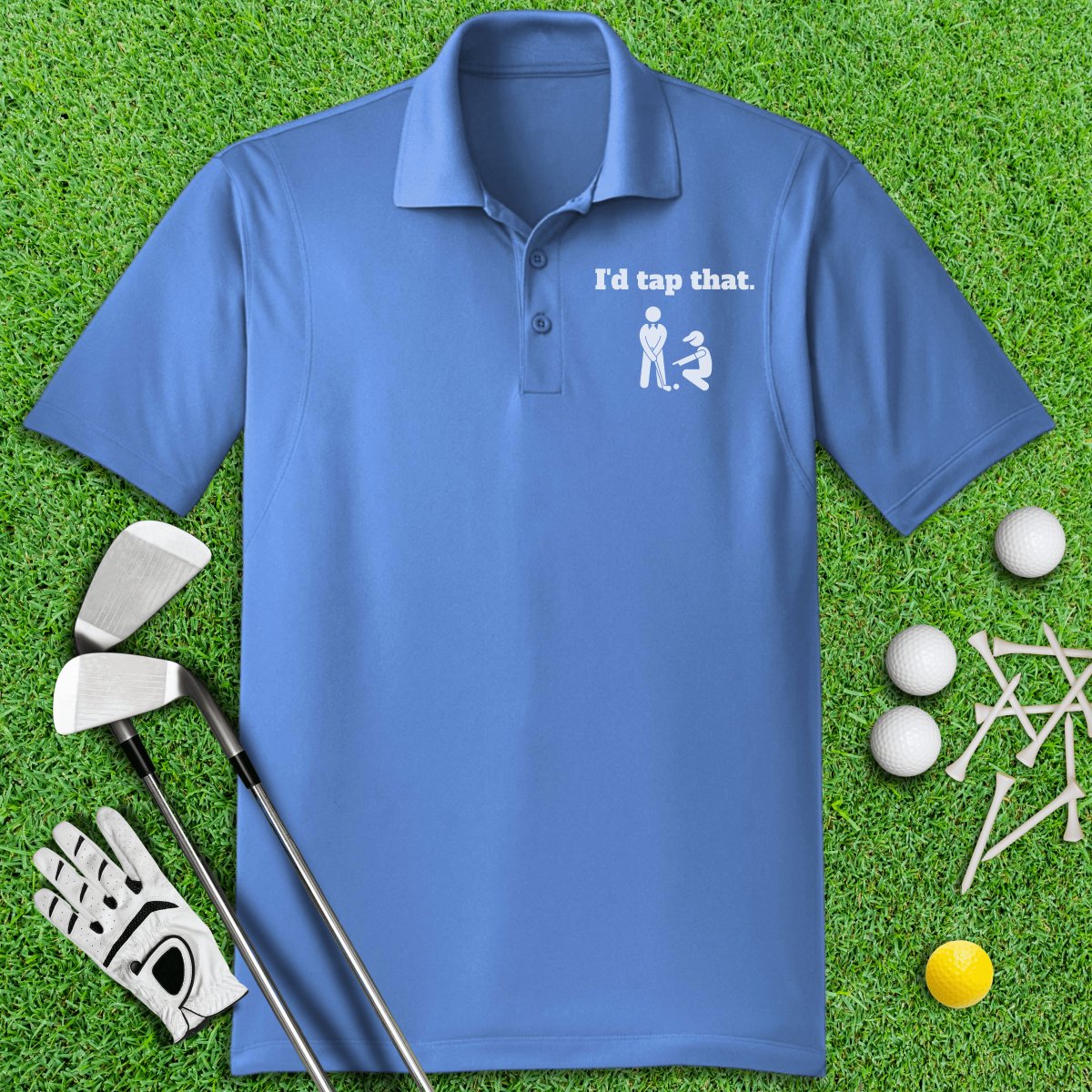 I'd Tap That Funny Golf Polo Shirt - TeeHee Golf Gear