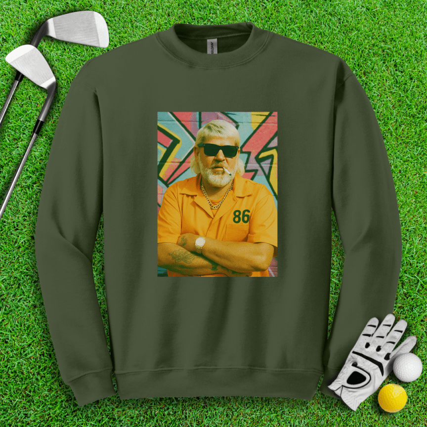 John Daly Retro Mugshot Crewneck - TeeHee Golf Gear