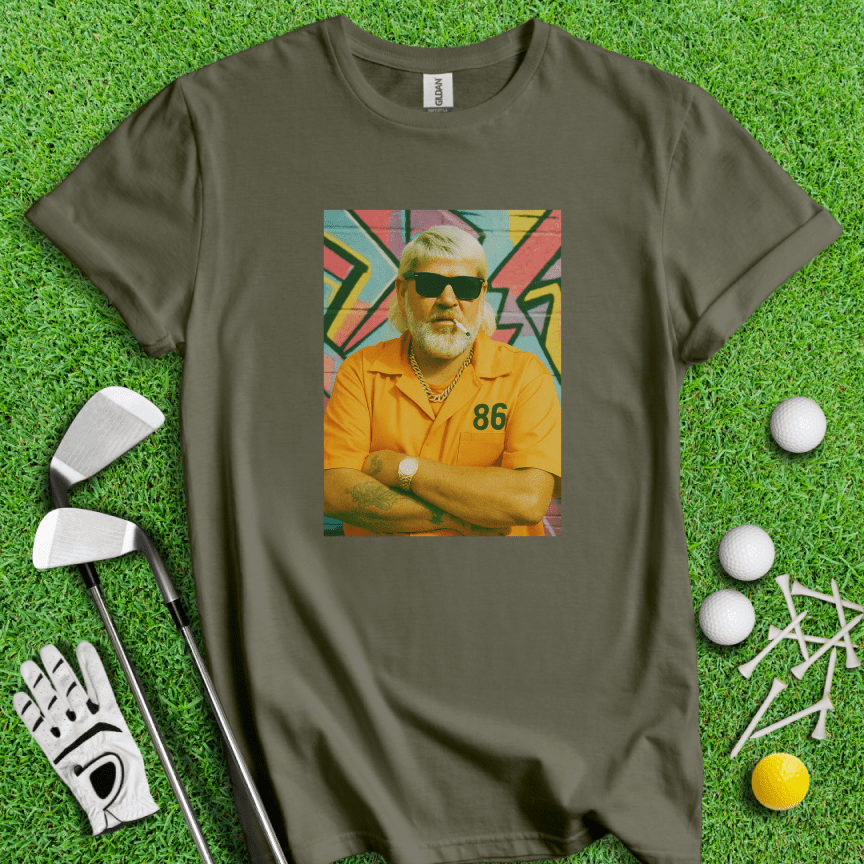 John Daly Retro Mugshot T-shirt - TeeHee Golf Gear