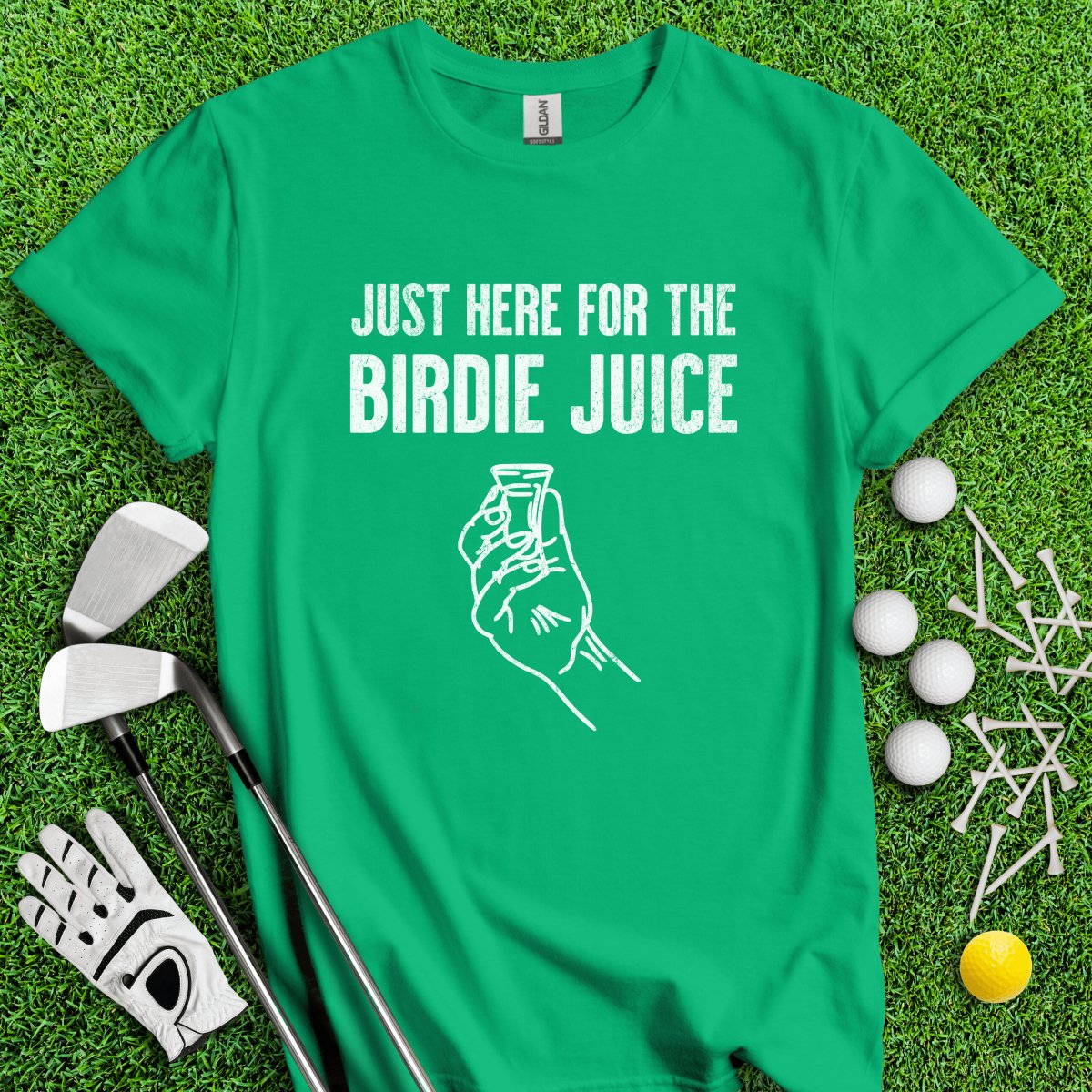 Just Here For The Birdie Juice T - Shirt - TeeHee Golf Gear