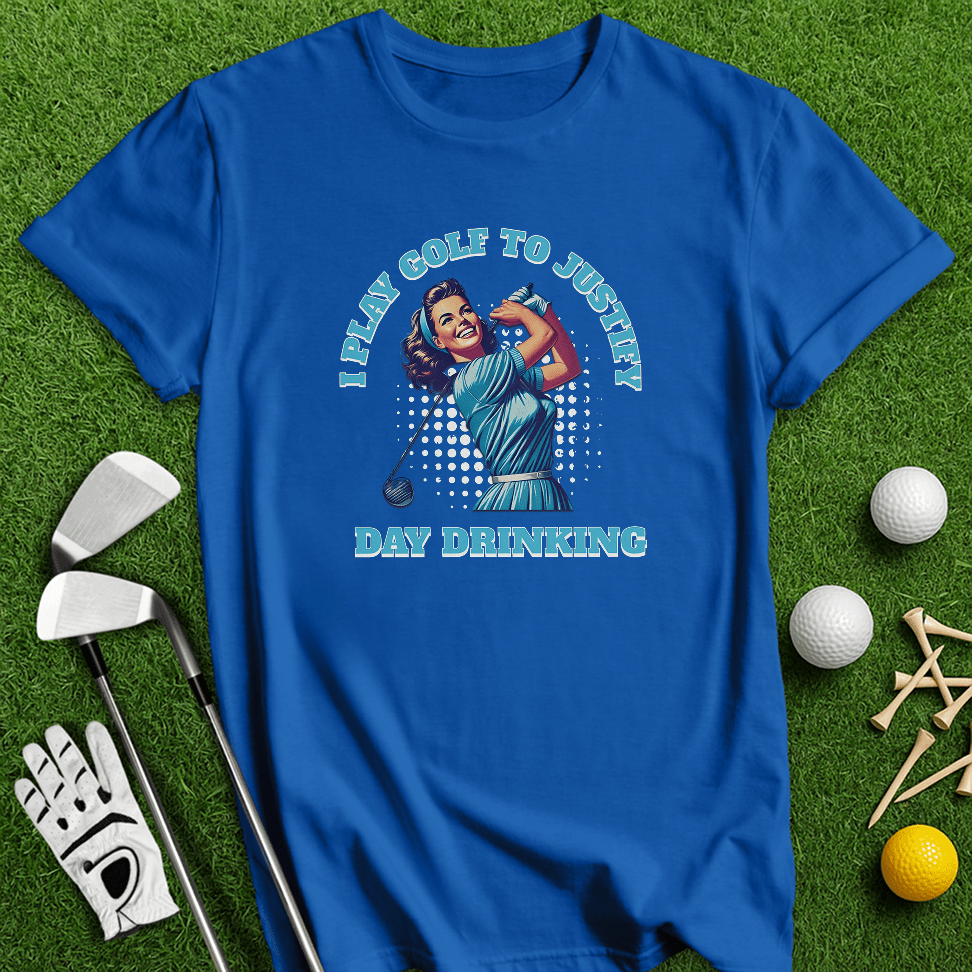 Justify Day Drinking Retro T-Shirt - TeeHee Golf Gear