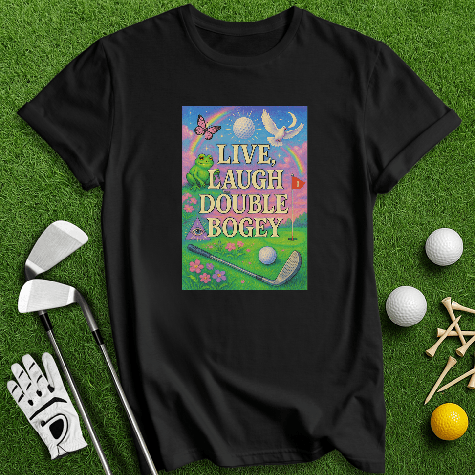 Live Laugh Double Bogey T-Shirt - TeeHee Golf Gear