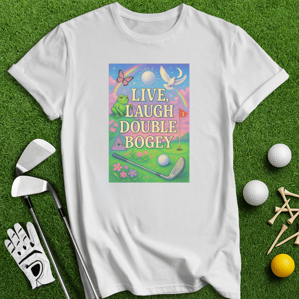 Live Laugh Double Bogey T-Shirt - TeeHee Golf Gear
