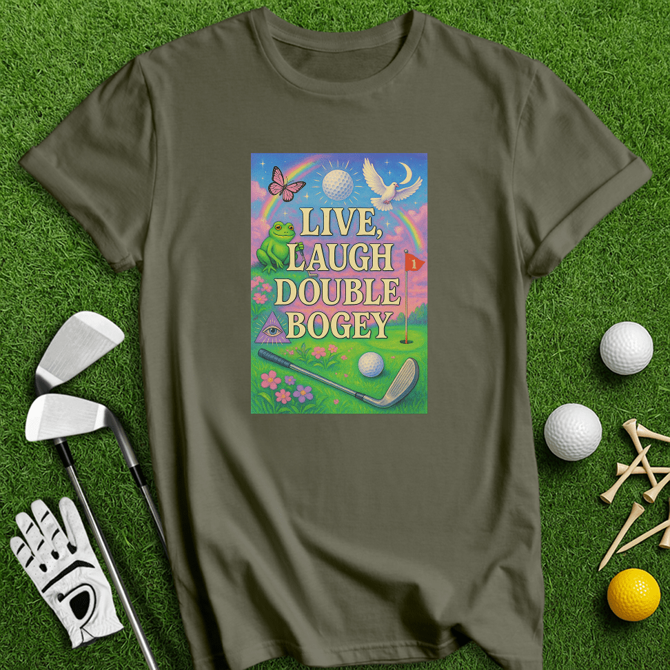 Live Laugh Double Bogey T-Shirt - TeeHee Golf Gear